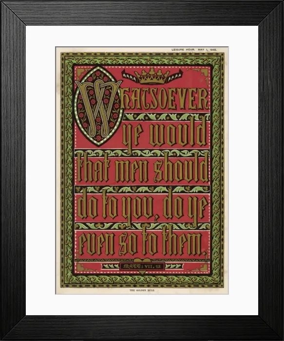 Framed Print : Matthew Vii: 12