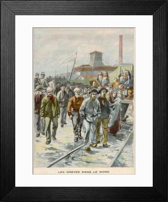 Framed Print : Miners Strike / N France Framed Print : Miners Strike / N France