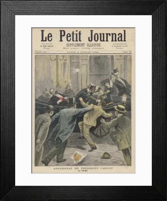 Framed Print : Assassination of Carnot Framed Print : Assassination of Carnot