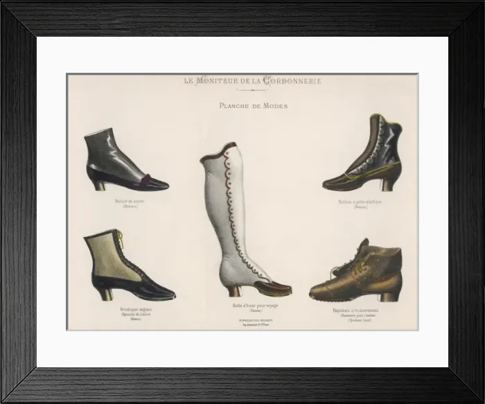 Framed Print : Victorian Shoes & Boots Framed Print : Victorian Shoes & Boots
