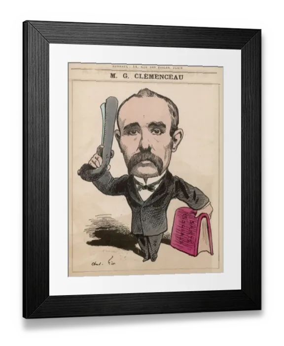 Framed Print : G Clemenceau / Gill / Hommes Framed Print : G Clemenceau / Gill / Hommes