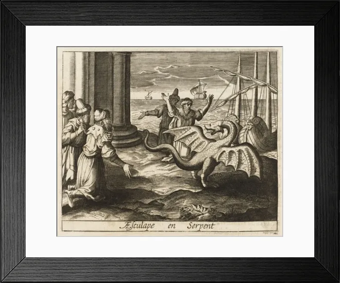 Framed Print : Asklepios as a Dragon Framed Print : Asklepios as a Dragon