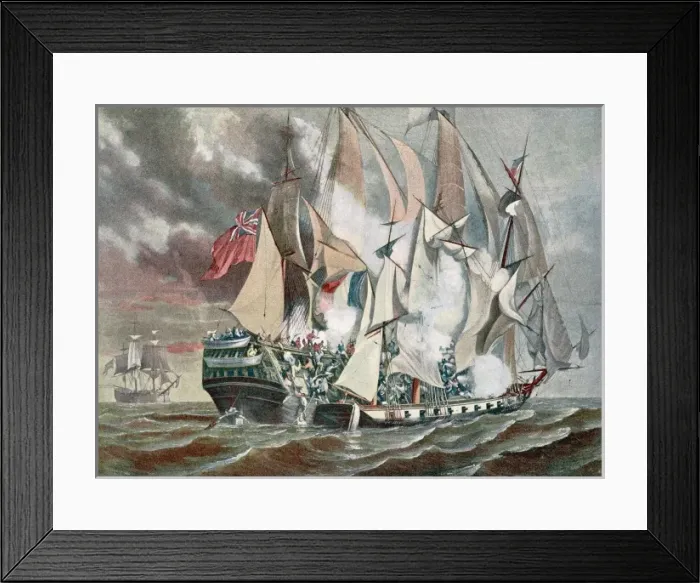 Framed Print : British Ship Captured Framed Print : British Ship Captured