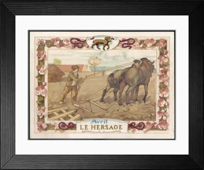 Framed Print : Seasons / April / Harrowing Framed Print : Seasons / April / Harrowing