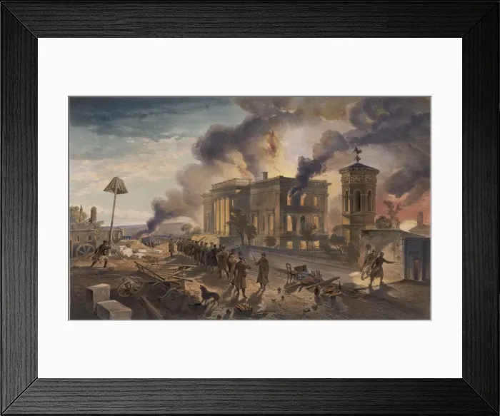 Framed Print : Library Fired Framed Print : Library Fired