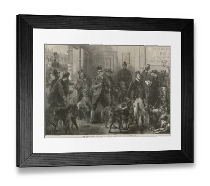 Framed Print : Dog Show in 1865 Framed Print : Dog Show in 1865