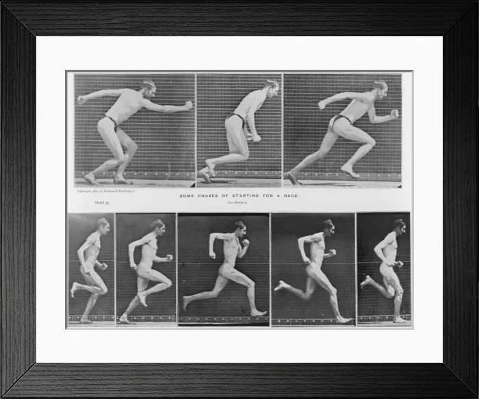 Framed Print : Muybridge - Running Framed Print : Muybridge - Running