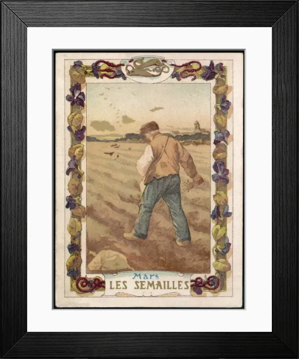 Framed Print : Seasons / March / Sowing Framed Print : Seasons / March / Sowing