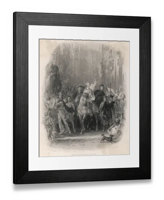 Framed Print : Charles Enters Edinburgh Framed Print : Charles Enters Edinburgh