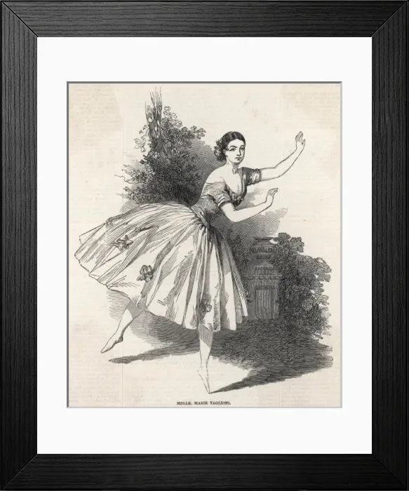 Framed Print : Marie Taglioni / Iln 1847 Framed Print : Marie Taglioni / Iln 1847