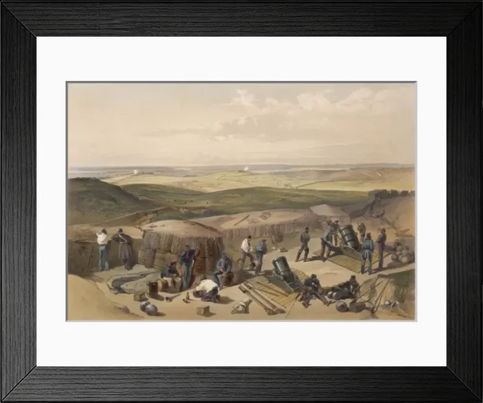 Framed Print : Crimea Mortar Battery Framed Print : Crimea Mortar Battery