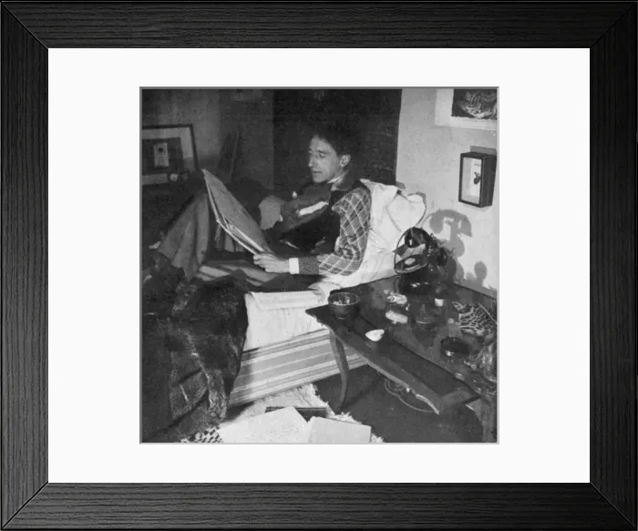 Framed Print : Cocteau / In Bed / 1941 Framed Print : Cocteau / In Bed / 1941