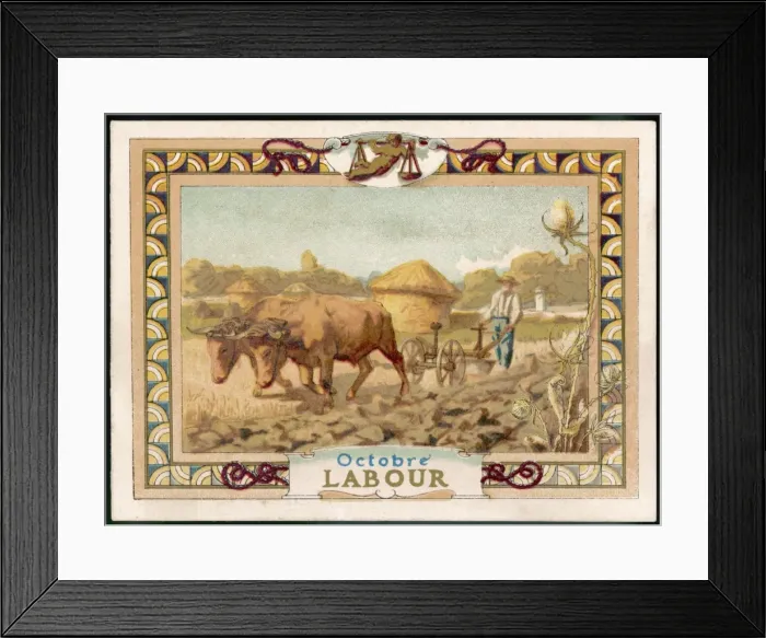 Framed Print : Seasons / October / Plough Framed Print : Seasons / October / Plough