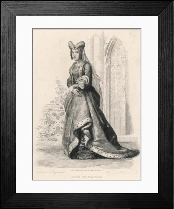 Framed Print : Anne De Beaujeu (Mono) Framed Print : Anne De Beaujeu (Mono)