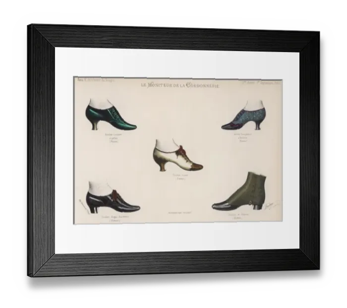 Framed Print : Victorian Shoes & Boots Framed Print : Victorian Shoes & Boots