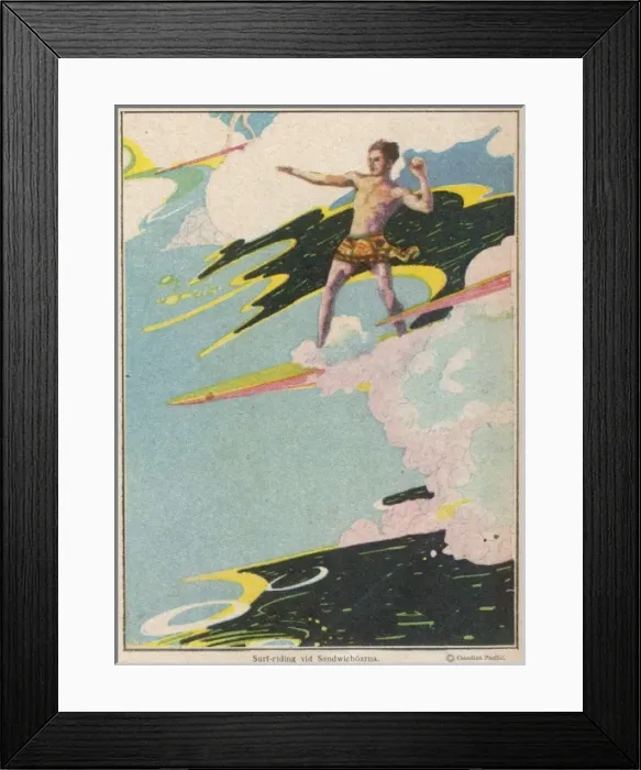 Framed Print : Surfing, Hawaii Framed Print : Surfing, Hawaii