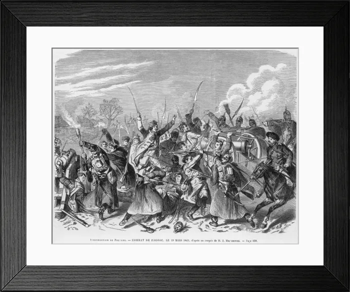 Framed Print : Polish V. Russians / 1863 Framed Print : Polish V. Russians / 1863