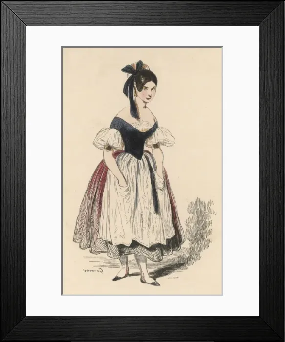 Framed Print : French Actress 19C Framed Print : French Actress 19C