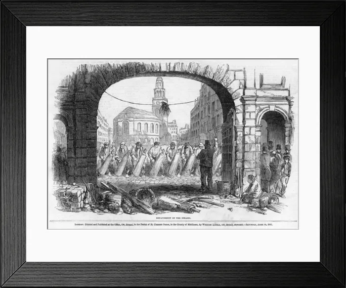 Framed Print : Repavement of the Strand Framed Print : Repavement of the Strand