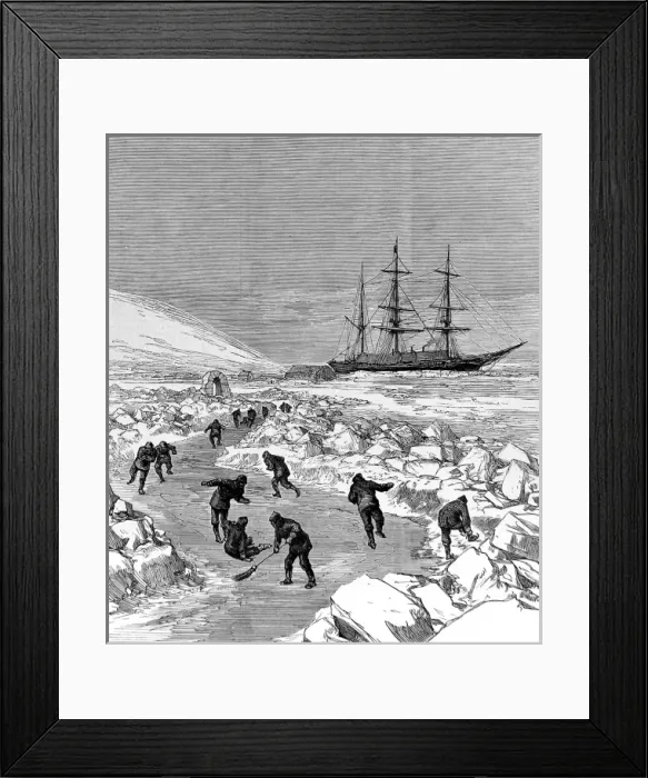 Framed Print : The Skating Rink at the Winter Quarters of HMS Discovery Framed Print : The Skating Rink at the Winter Quarters of HMS Discovery