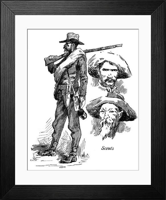 Framed Print : US Army Scouts; Arizona, 1887 Framed Print : US Army Scouts; Arizona, 1887