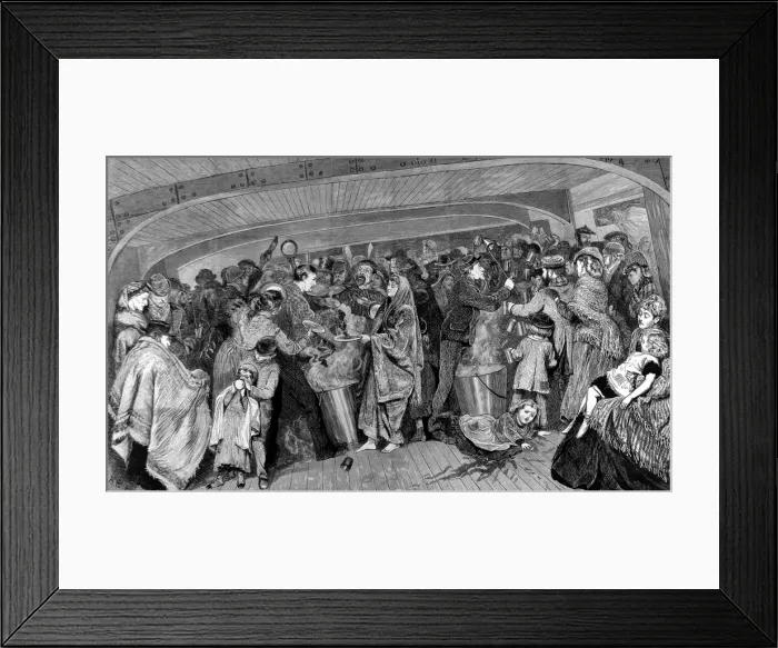 Framed Print : Between decks on an Emigrant Ship, Atlantic Ocean, 1872 Framed Print : Between decks on an Emigrant Ship, Atlantic Ocean, 1872