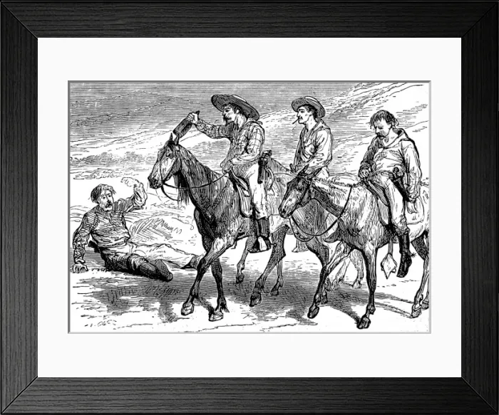 Framed Print : America. An Artist in the Far West III. Returning from a min Framed Print : America. An Artist in the Far West III. Returning from a min