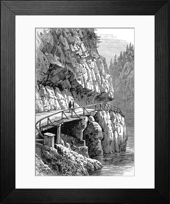 Framed Print : The wagon road at Chapmans Bar Bluff, British Columbia, 188 Framed Print : The wagon road at Chapmans Bar Bluff, British Columbia, 188