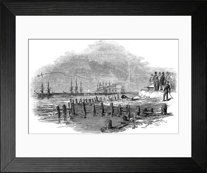 Framed Print : Captain Jerninghams Anchor-Firing Mortar, 1846 Framed Print : Captain Jerninghams Anchor-Firing Mortar, 1846