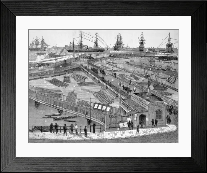 Framed Print : Railway extensions at Portsmouth