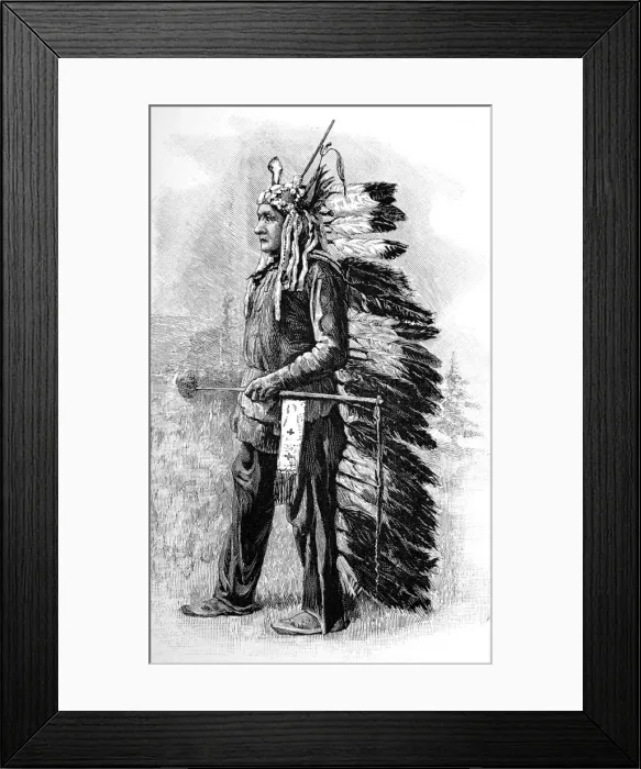 Framed Print : American Indians. Sitting Bull, Sioux Chief Framed Print : American Indians. Sitting Bull, Sioux Chief