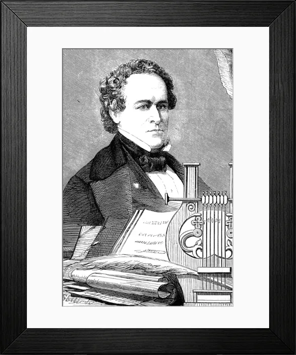 Framed Print : American celebrities, Literary Celebrities of New York, Geor Framed Print : American celebrities, Literary Celebrities of New York, Geor