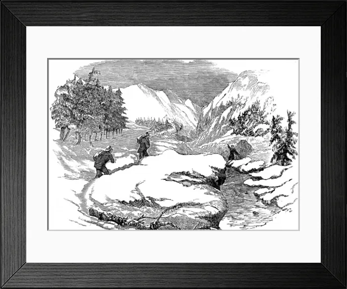 Framed Print : Winter in the Californian Mountains, 1853 Framed Print : Winter in the Californian Mountains, 1853