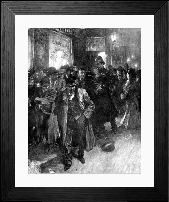 Framed Print : Police breaking up a fight in Soho, London, 1911 Framed Print : Police breaking up a fight in Soho, London, 1911