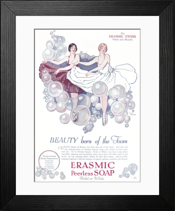Framed Print : Erasmic Soap advert Framed Print : Erasmic Soap advert