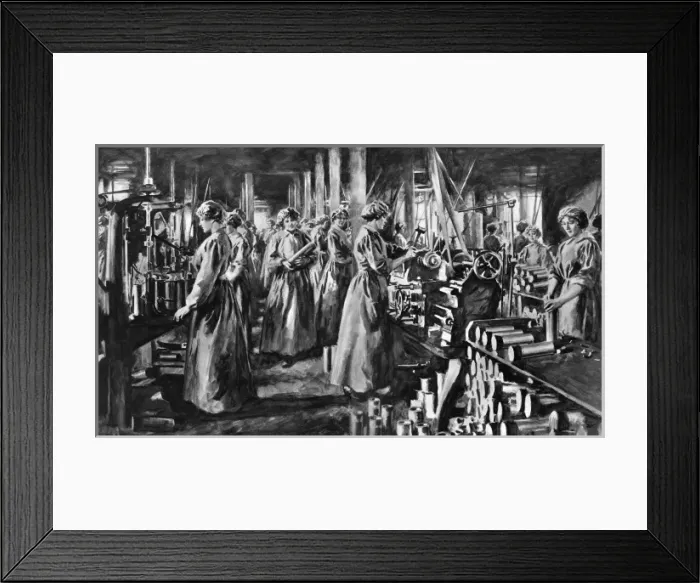 Framed Print : Scottish girls making shells Framed Print : Scottish girls making shells