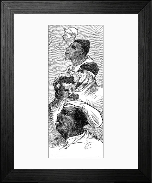 Framed Print : Crew members of the emigrant ship, Indus, 1872 Framed Print : Crew members of the emigrant ship, Indus, 1872