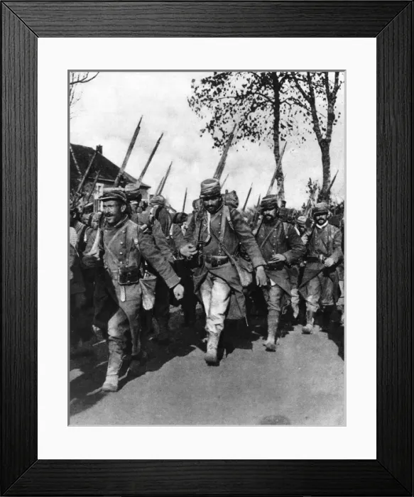 Framed Print : French soldiers on the march Framed Print : French soldiers on the march