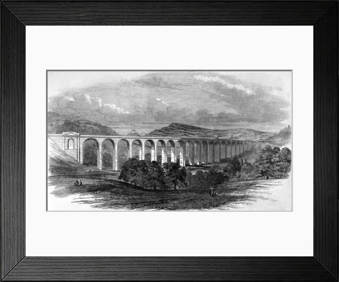 Framed Print : The Great Dee viaduct in the Vale of Llangollen Framed Print : The Great Dee viaduct in the Vale of Llangollen