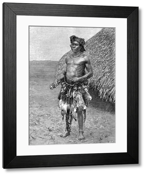 Framed Print : A Wizard of the Niam-Niam Tribe, Sudan, c. 1887 Framed Print : A Wizard of the Niam-Niam Tribe, Sudan, c. 1887