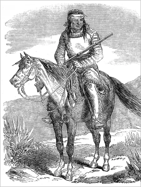 Warrior of the native American Indian Tribe, the Lipan, c. 18