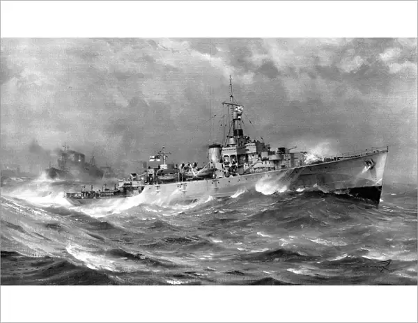 HMS Helmsdale, North Atlantic, 1944