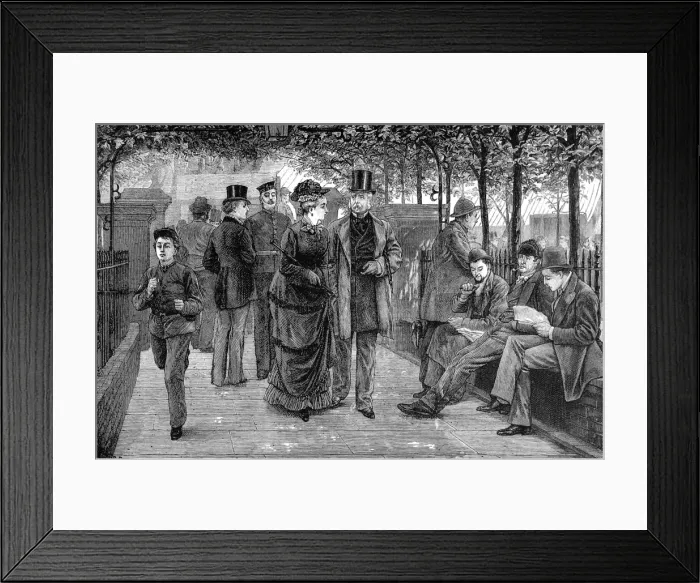 Framed Print : The Churchyard, St. Botolphs, Bishopsgate, 1876 Framed Print : The Churchyard, St. Botolphs, Bishopsgate, 1876