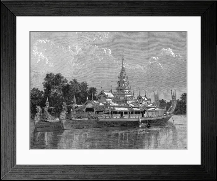 Framed Print : State Barge of the King of Burmah, March 1875 Framed Print : State Barge of the King of Burmah, March 1875
