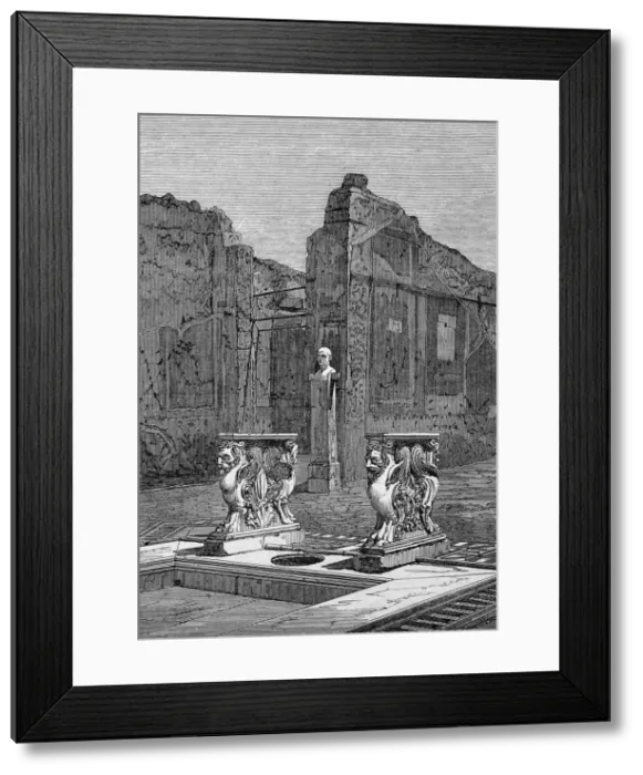 Framed Print : Interior of the house of Cornelius Rufus, Pompeii Framed Print : Interior of the house of Cornelius Rufus, Pompeii