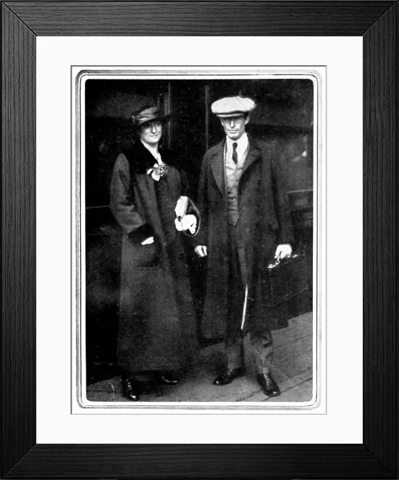 Framed Print : Sir Douglas Mawson and Lady Mawson, London, 1914 Framed Print : Sir Douglas Mawson and Lady Mawson, London, 1914