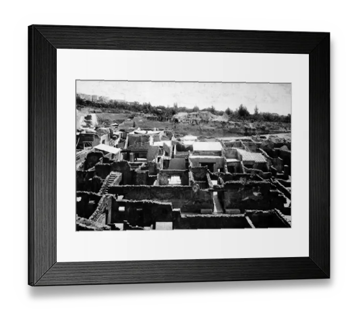 Framed Print : Excavated houses unearthed at Herculaneum Framed Print : Excavated houses unearthed at Herculaneum