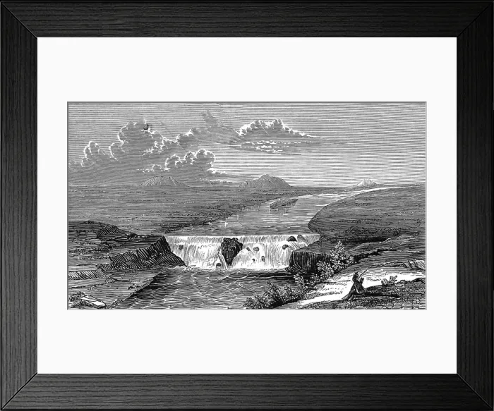 Framed Print : Scenes in Oregon and California. The American Falls of Lewis Framed Print : Scenes in Oregon and California. The American Falls of Lewis