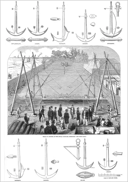 Trial of Anchors at the Royal Dockyard, Sheerness, July 1852