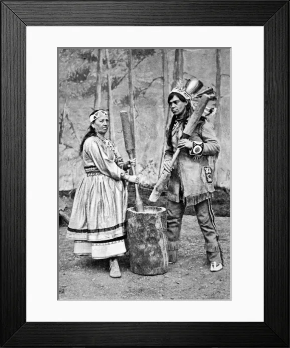 Framed Print : American Indians. The Red Indian on show at Earls Court. M Framed Print : American Indians. The Red Indian on show at Earls Court. M